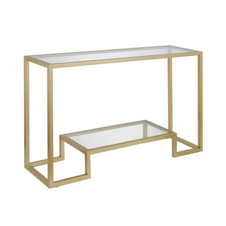 Henn & Hart Athena Brass Finish Console Table AT0093